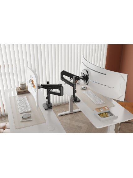 Digitus Desk Mount | Height, tilt, rotation, depth, pivot | Single Monitor Mount | 57 " | Maximum weight (capacity) 27 kg | Black 5 Digitus Desk Mount | Height, tilt, rotation, depth, pivot | Single Monitor Mount | 57 " | Maximum weight (capacity) 27 kg | Black 5