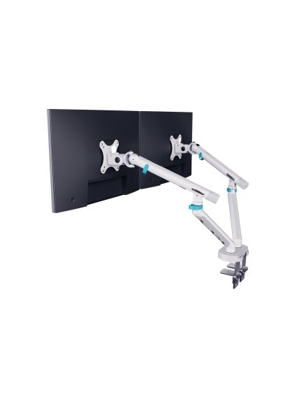 Digitus Desk Mount | Tilt, rotation, pivot | Dual design monitor mount, 2x 35", 2x 10 kg | 35 " | Maximum weight (capacity) 20 kg | White 2