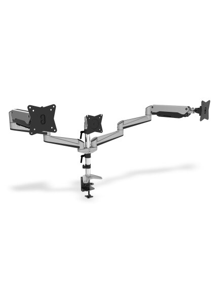 Digitus Desk Mount | Triple Monitor Gas Spring Mount DA-90363 | Adjustable Height, Tilt, Swivel | 15-27 " | Maximum weight (capacity) 3x6 kg | Silver Digitus Desk Mount | Triple Monitor Gas Spring Mount DA-90363 | Adjustable Height, Tilt, Swivel | 15-27 " | Maximum weight (capacity) 3x6 kg | Silver