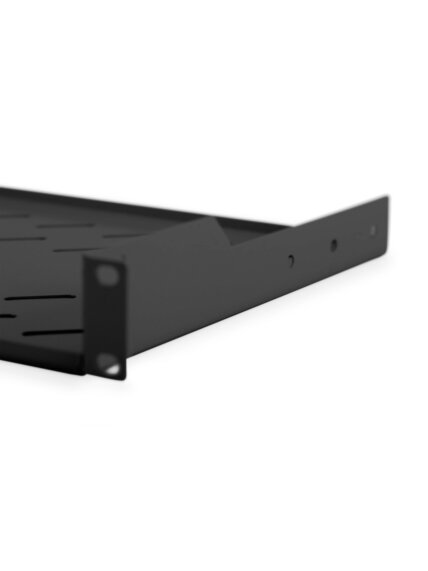 Digitus | Fixed Shelf for Racks | DN-19 TRAY-1-SW | The shelves for fixed mounting can be installed easy on the two front 483 mm (19“) profile rails of your 483 mm (19“) network- or server cabinet. Due to their stable, perforated steel sheet with a high l 3 Digitus | Fixed Shelf for Racks | DN-19 TRAY-1-SW | The shelves for fixed mounting can be installed easy on the two front 483 mm (19“) profile rails of your 483 mm (19“) network- or server cabinet. Due to their stable, perforated steel sheet with a high l 3