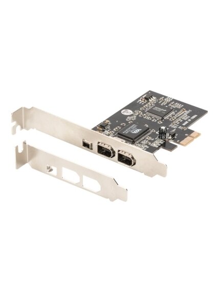 Digitus | IEEE 1394a Interface Card, PCI express, 4 Port 1x ext. 1394mini, 2x ext./1x int. 1394a Ports | DS-30201-5 Digitus | IEEE 1394a Interface Card, PCI express, 4 Port 1x ext. 1394mini, 2x ext./1x int. 1394a Ports | DS-30201-5