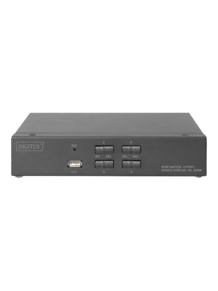 Digitus | KVM Switch, 4 Port, Single Display, 4K, HDMI | DS-12880 1 Digitus | KVM Switch, 4 Port, Single Display, 4K, HDMI | DS-12880 1