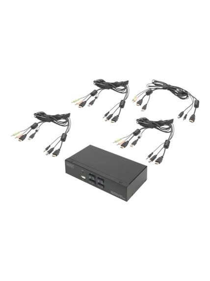 Digitus | KVM Switch, 4 Port, Single Display, 4K, HDMI | DS-12880 4 Digitus | KVM Switch, 4 Port, Single Display, 4K, HDMI | DS-12880 4