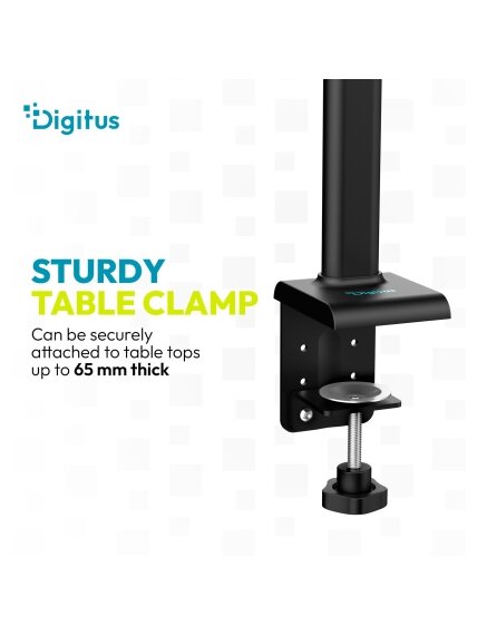Digitus LED Desk Lamp, 50 cm, Black | DA-90490 | 1025 lm | 7 W | 3000-6500 K | Warm to cold white light | LED lamp | 10 V 6