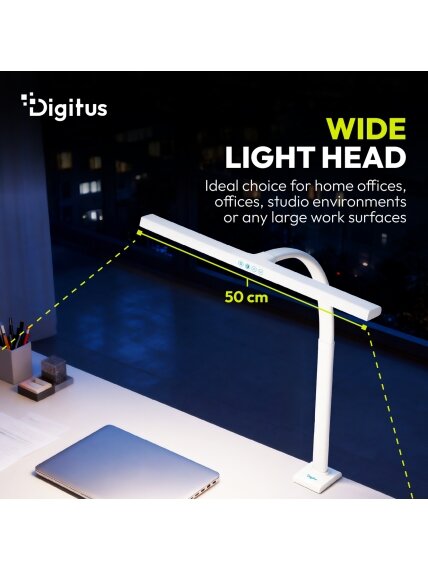Digitus LED Desk Lamp, 50 cm, White | DA-90491 | 1025 lm | 7 W | 3000-6500 K | Warm to cold white light | LED lamp | 10 V 7 Digitus LED Desk Lamp, 50 cm, White | DA-90491 | 1025 lm | 7 W | 3000-6500 K | Warm to cold white light | LED lamp | 10 V 7