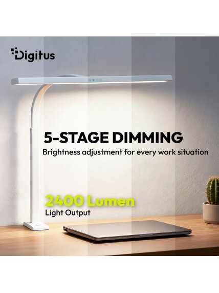 Digitus LED Desk Lamp, 80 cm, White | DA-90493 | 2400 lm | 16 W | 3000-6500 K | Warm white light to white daylight | LED lamp | 10 V 4 Digitus LED Desk Lamp, 80 cm, White | DA-90493 | 2400 lm | 16 W | 3000-6500 K | Warm white light to white daylight | LED lamp | 10 V 4
