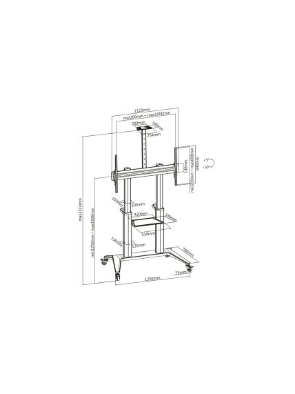 Digitus | Other | 70-120 " | Maximum weight (capacity) 140 kg | Black 3 Digitus | Other | 70-120 " | Maximum weight (capacity) 140 kg | Black 3
