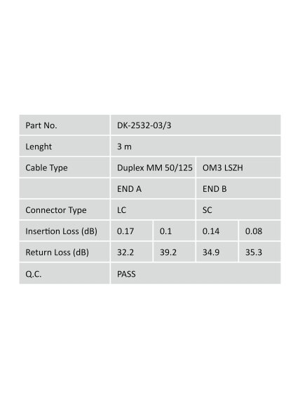 Digitus | Patch cord | DK-2532-03/3 4 Digitus | Patch cord | DK-2532-03/3 4