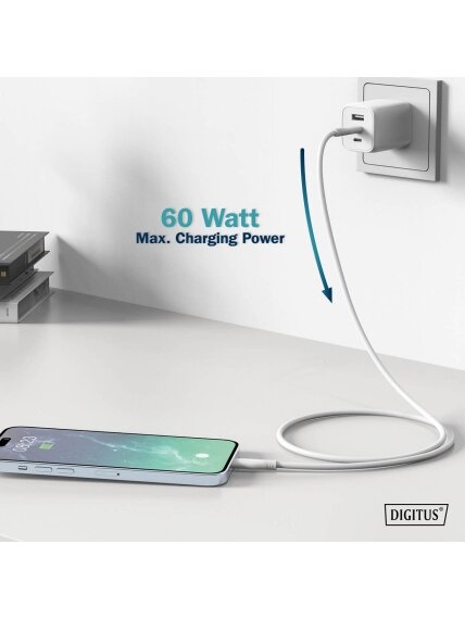 Digitus | Silicone Connection Cable | AK-300341-010-W | USB-C to USB-C 5