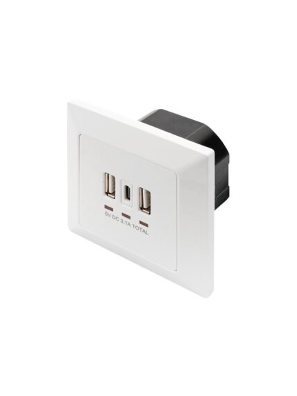 Digitus | Socket with USB A & USB-C Ports, flush mounted Digitus | Socket with USB A & USB-C Ports, flush mounted