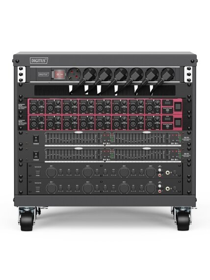 Digitus Universal 19-Inch Equipment Rack with Castors, 8U | DN-48000 1 Digitus Universal 19-Inch Equipment Rack with Castors, 8U | DN-48000 1