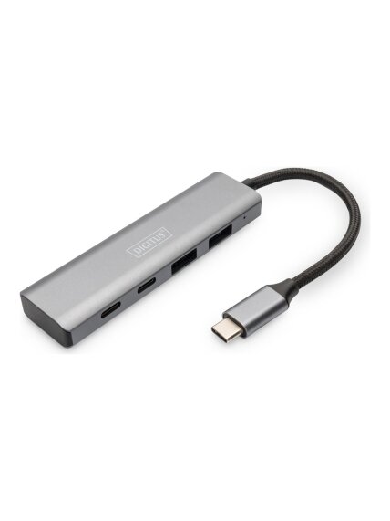 Digitus | USB-C 4 Port HUB 2x USB-A + 2x USB-C Gen2 | DA-70245 | USB-C Hub