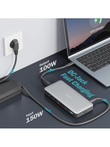 Digitus USB-C Docking Station, 11-port | DA-70917 | HDMI ports quantity 2 | Ethernet LAN 2 Digitus USB-C Docking Station, 11-port | DA-70917 | HDMI ports quantity 2 | Ethernet LAN 2
