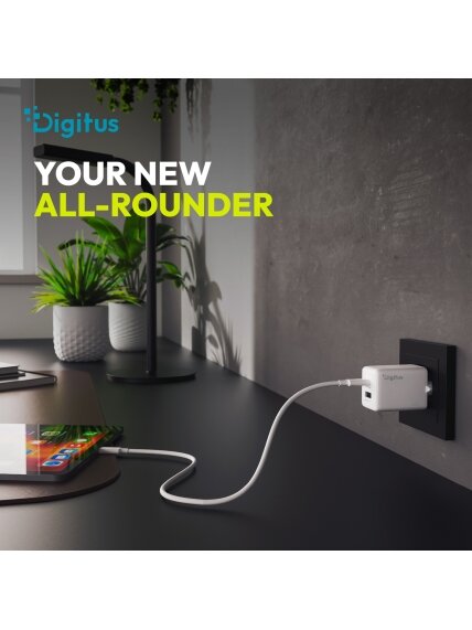 Digitus USB GaN Charger 45W, 1x USB-C, 1x USB-A | DA-10302 7 Digitus USB GaN Charger 45W, 1x USB-C, 1x USB-A | DA-10302 7