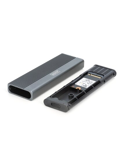 Digitus USB M.2 hard disk enclosure, SSD, external, NVMe + SATA, 10Gbps (NVMe) 6 Gbps (SATA), USB3.1 Gen2 | DA-71156 1 Digitus USB M.2 hard disk enclosure, SSD, external, NVMe + SATA, 10Gbps (NVMe) 6 Gbps (SATA), USB3.1 Gen2 | DA-71156 1