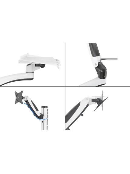 Digitus Wall mount | DA-90451 | Rotate, Swivel | 32 " | Maximum weight (capacity) 8 kg | White/Black 3 Digitus Wall mount | DA-90451 | Rotate, Swivel | 32 " | Maximum weight (capacity) 8 kg | White/Black 3