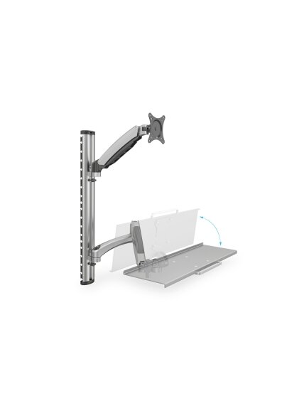 Digitus | Wall mount | Workstation | Adjustable Height, Tilt, Swivel | 27 " | Maximum weight (capacity) 6 kg | Silver 2