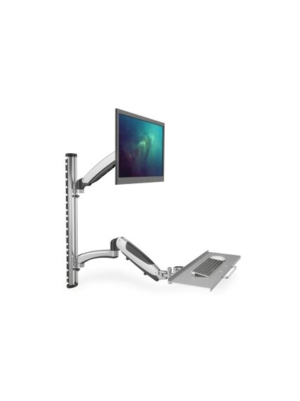 Digitus | Wall mount | Workstation | Adjustable Height, Tilt, Swivel | 27 " | Maximum weight (capacity) 6 kg | Silver 4