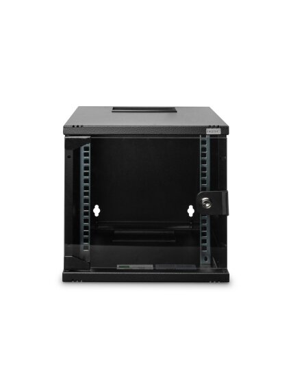 Digitus | Wall Mounting Cabinet | DN-10-06U-B | IP protection class: IP20; Front door: Glass door, single opening; Cabinet type: Wall mounting cabinet; Depth: 300 mm; Load capacity: 30 kg | Black 2 Digitus | Wall Mounting Cabinet | DN-10-06U-B | IP protection class: IP20; Front door: Glass door, single opening; Cabinet type: Wall mounting cabinet; Depth: 300 mm; Load capacity: 30 kg | Black 2