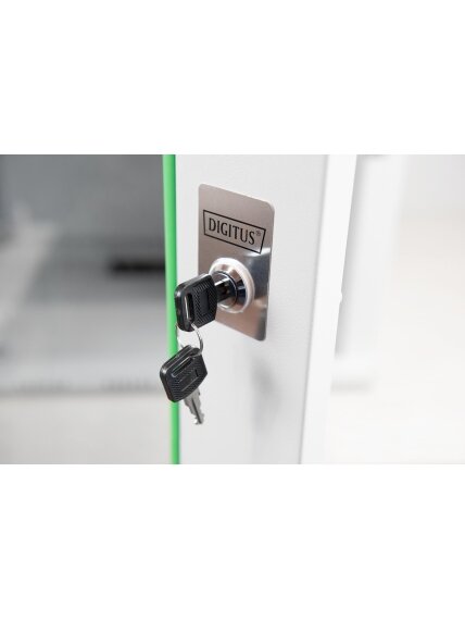 Digitus | Wall Mounting Cabinet | DN-19 12-U | IP protection class: IP20; Front door: Glass door, single opening; Cabinet type: Wall mounting cabinet; Equipment mounting depth min.-max.: 305-370 mm; Load capacity: 100 kg | Grey 5 Digitus | Wall Mounting Cabinet | DN-19 12-U | IP protection class: IP20; Front door: Glass door, single opening; Cabinet type: Wall mounting cabinet; Equipment mounting depth min.-max.: 305-370 mm; Load capacity: 100 kg | Grey 5