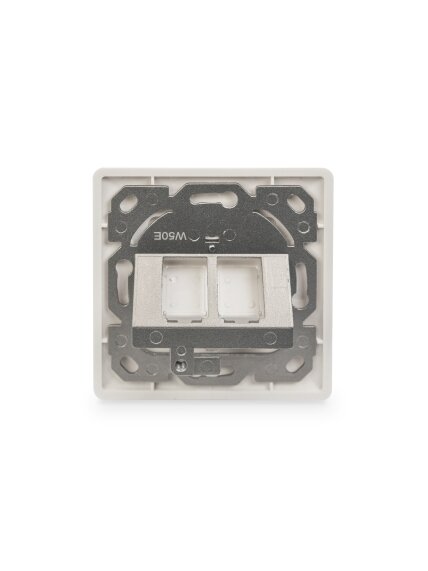 Digitus | Wallplate for Keystone Modules, German type, middle plate 50x50 mm, frame 80x80 mm | DN-93801-1 2