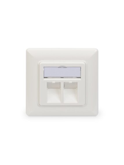 Digitus | Wallplate for Keystone Modules, German type, middle plate 50x50 mm, frame 80x80 mm | DN-93801-1 3 Digitus | Wallplate for Keystone Modules, German type, middle plate 50x50 mm, frame 80x80 mm | DN-93801-1 3