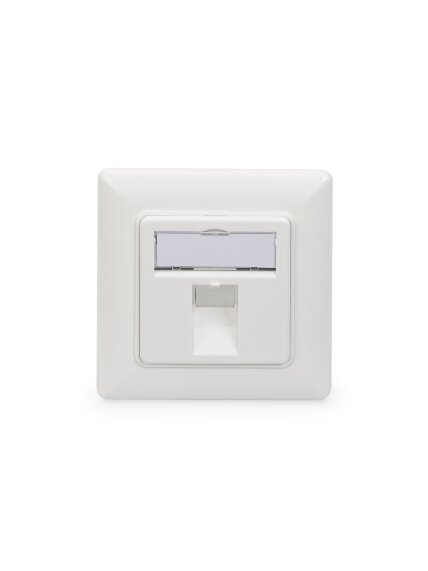 Digitus | Wallplate for Keystone Modules, German type, middle plate 50x50 mm, frame 80x80 mm | DN-93811 1