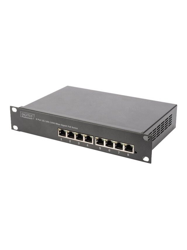 Digitus | 8-port Gigabit Ethernet PoE switch | DN-95317 | Unmanaged | Rackmountable | Power supply type Internal Digitus | 8-port Gigabit Ethernet PoE switch | DN-95317 | Unmanaged | Rackmountable | Power supply type Internal