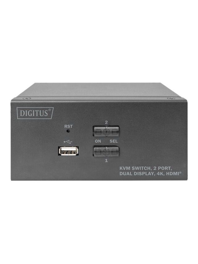Digitus | KVM Switch, 2 Port, Dual Display, 4K, HDMI | DS-12860 1 Digitus | KVM Switch, 2 Port, Dual Display, 4K, HDMI | DS-12860 1