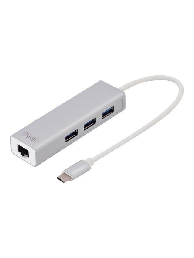 Digitus | USB Type-C 3-Port Hub + Gigabit Ethernet Digitus | USB Type-C 3-Port Hub + Gigabit Ethernet