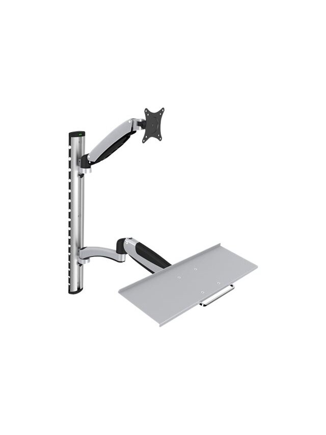 Digitus | Wall mount | Workstation | Adjustable Height, Tilt, Swivel | 27 " | Maximum weight (capacity) 6 kg | Silver