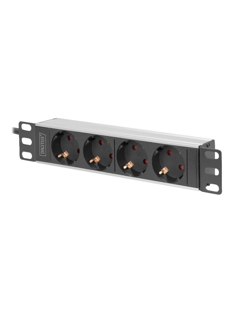 Digitus | 10” Socket Strip with Aluminum Profile, 4-way safety sockets | DN-95418 1 Digitus | 10” Socket Strip with Aluminum Profile, 4-way safety sockets | DN-95418 1