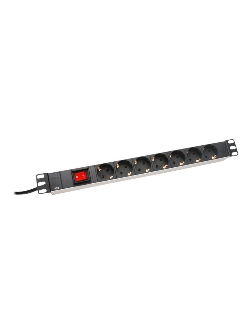 Digitus | Aluminum outlet strip with switch | DN-95402 | Sockets quantity 7