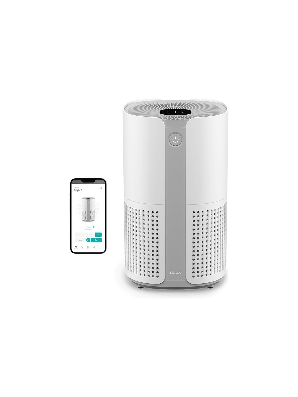 Duux Smart Air Purifier | Bright 2 | 22 W | Suitable for rooms up to 42 m² | White Duux Smart Air Purifier | Bright 2 | 22 W | Suitable for rooms up to 42 m² | White