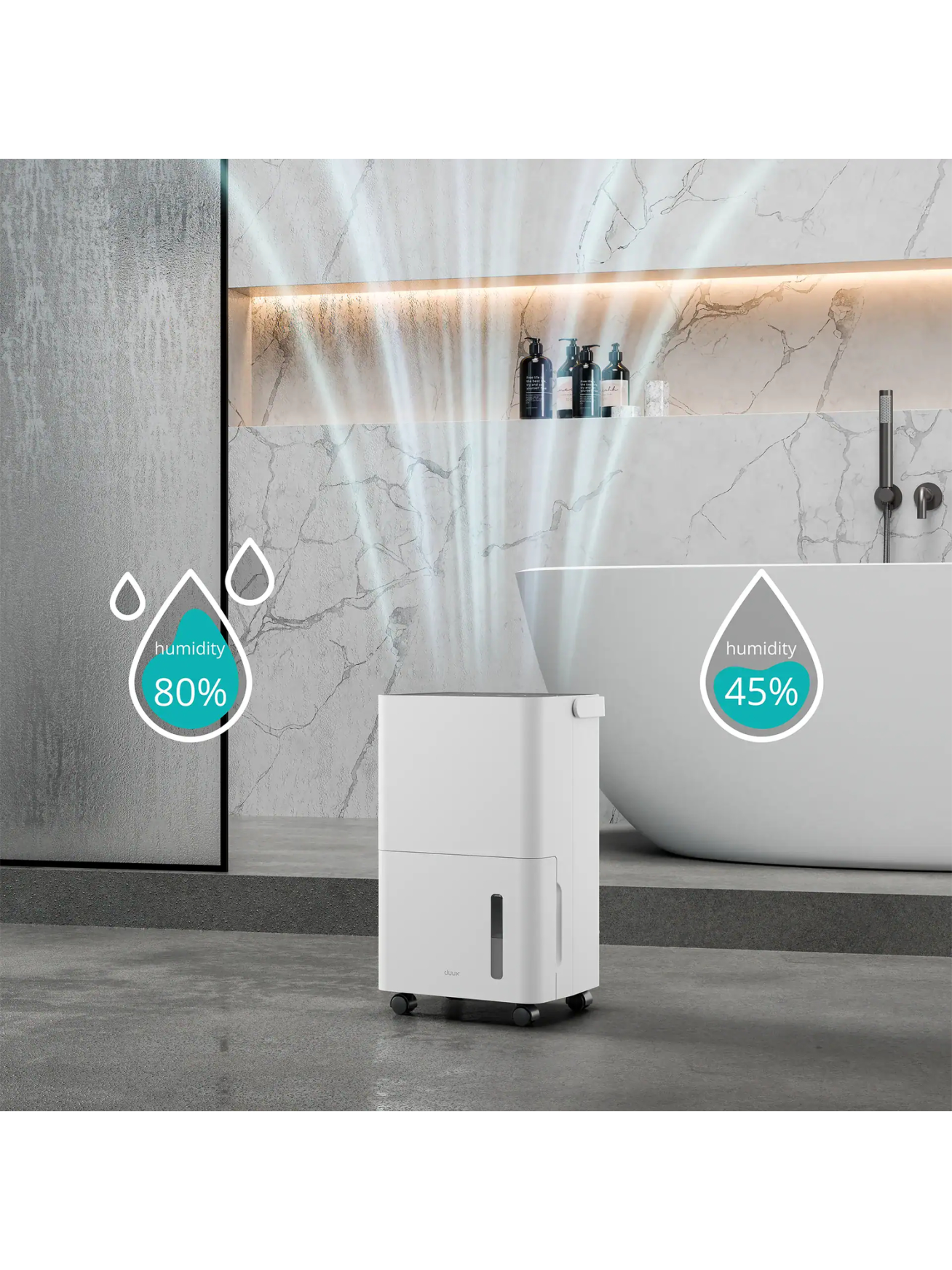 Duux Smart Dehumidifier | Bora | Suitable for rooms up to 30 m² | Water tank capacity 1.7 L | White 15