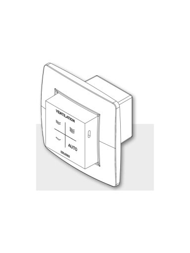 DUCO Humidity Room Sensor with Control RF/Wired, White DUCO Humidity Room Sensor with Control RF/Wired, White