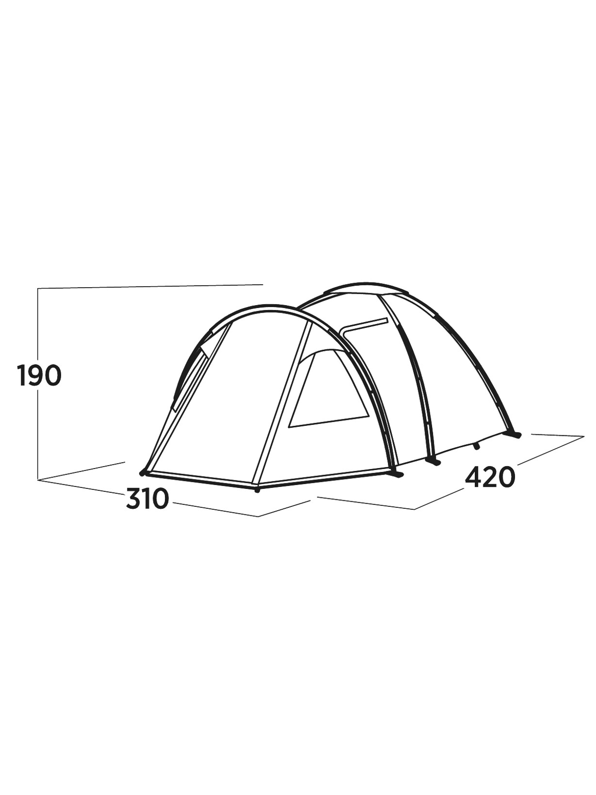 Easy Camp Family tent | Kinn 5 | 5 person(s) | Green 4 Easy Camp Family tent | Kinn 5 | 5 person(s) | Green 4