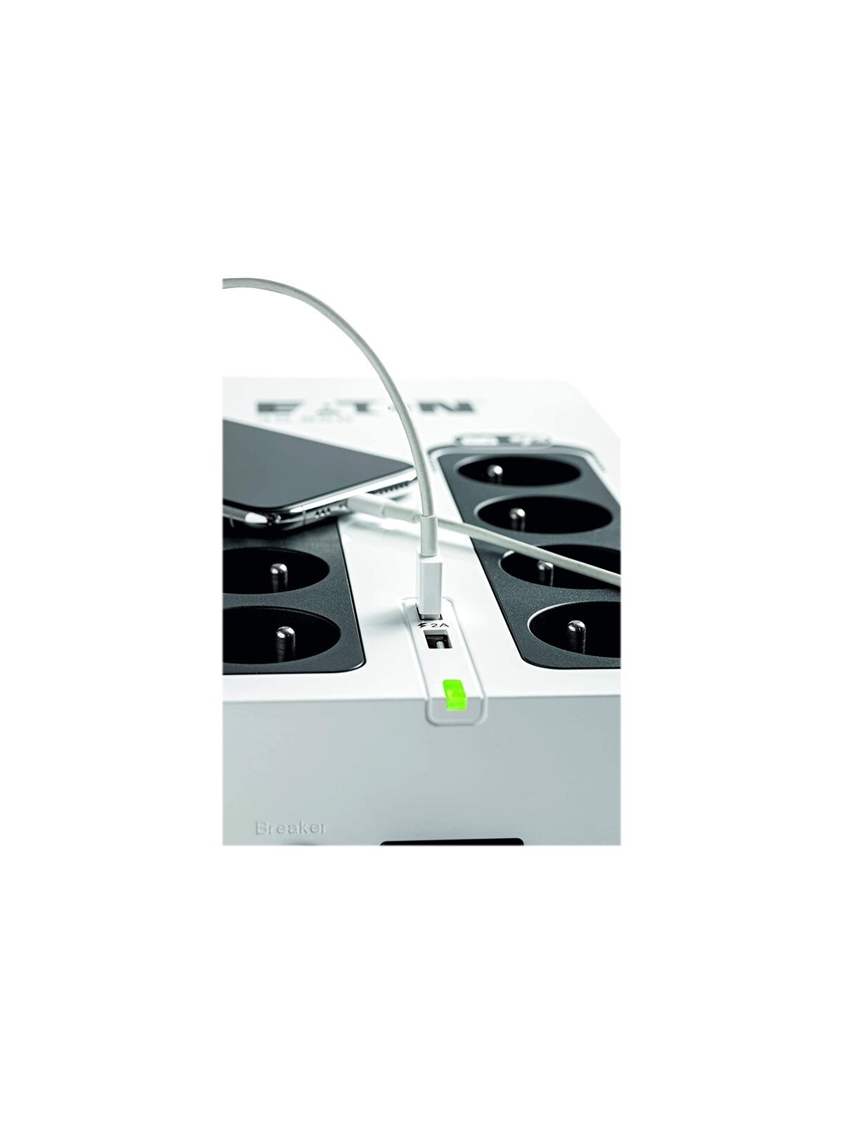 Eaton 3S Gen2 UPS DIN, 450 VA, 270 W, Input: Schuko, Outputs: (3) Schuko, (3) Schuko surge only, Tower | 3S450D 3 Eaton 3S Gen2 UPS DIN, 450 VA, 270 W, Input: Schuko, Outputs: (3) Schuko, (3) Schuko surge only, Tower | 3S450D 3