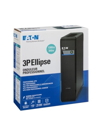 Eaton 3P Ellipse 1300 USB DIN | 840 VA | 1300 W 3 Eaton 3P Ellipse 1300 USB DIN | 840 VA | 1300 W 3