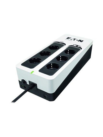 Eaton 3S Gen2 UPS DIN, 450 VA, 270 W, Input: Schuko, Outputs: (3) Schuko, (3) Schuko surge only, Tower | 3S450D