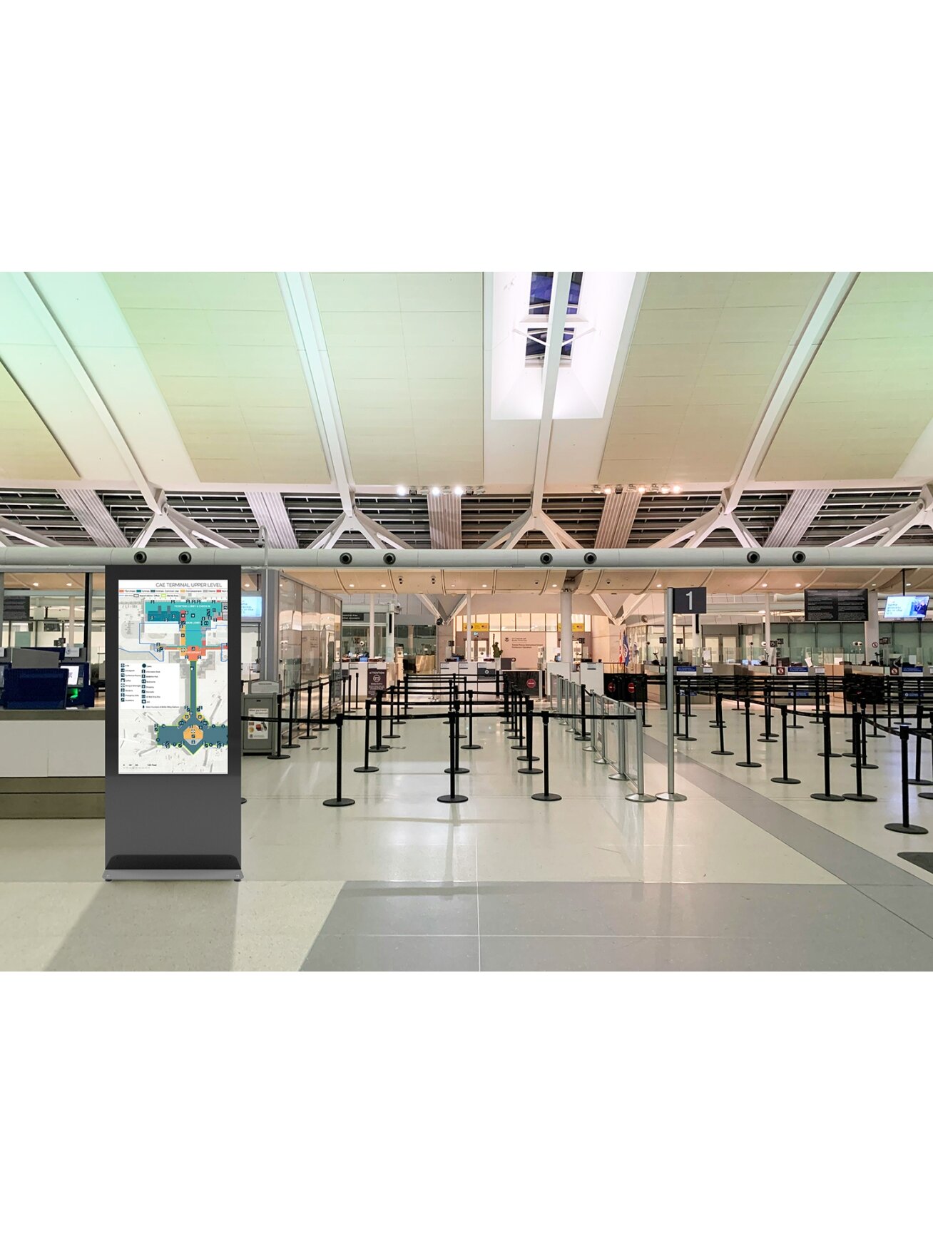 EDBAK Floor stand | IDS10.55 Indoor Public Display Totem with glass front | 55 " | Black 1