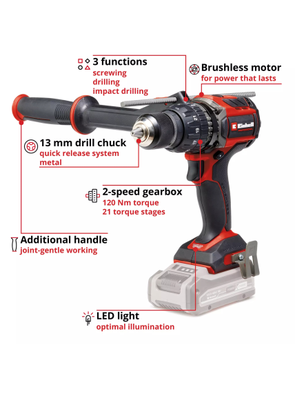 EINHELLAKC | Cordless Drill Driver TP-CD 18/120 Li BL Solo 7