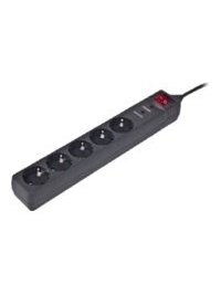 EnerGenie | Surge Protector SPG5-C-10/ 3 m/ 5 Sockets/ Black EnerGenie | Surge Protector SPG5-C-10/ 3 m/ 5 Sockets/ Black