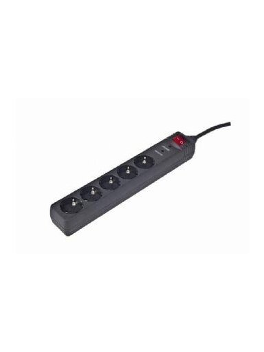 EnerGenie | Surge Protector SPG5-C-15/ 4.5 m/ 5 Sockets/ Black
