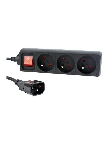 EnerGenie | Power strip, 3 FR sockets, 10 A, C14 plug | EG-PSU3F-01 2