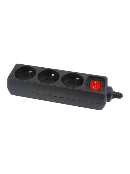 EnerGenie | Power strip, 3 FR sockets, 10 A, C14 plug | EG-PSU3F-01 3 EnerGenie | Power strip, 3 FR sockets, 10 A, C14 plug | EG-PSU3F-01 3