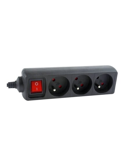EnerGenie | Power strip, 3 FR sockets, 10 A, C14 plug | EG-PSU3F-01 5 EnerGenie | Power strip, 3 FR sockets, 10 A, C14 plug | EG-PSU3F-01 5