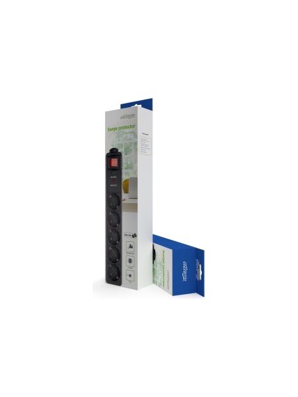 EnerGenie | Surge Protector SPG5-C-5/ 1.5 m/ 5 Sockets/ Black 2 EnerGenie | Surge Protector SPG5-C-5/ 1.5 m/ 5 Sockets/ Black 2