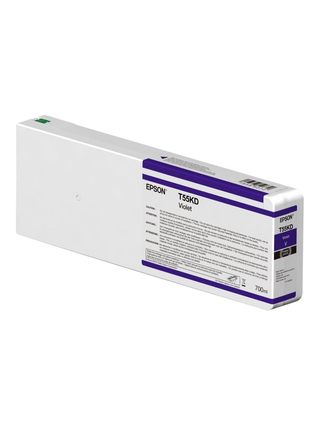 Epson Singlepack T55KD00 UltraChrome HDX/HD, 700 ml | Ink Cartrige | Violet Epson Singlepack T55KD00 UltraChrome HDX/HD, 700 ml | Ink Cartrige | Violet