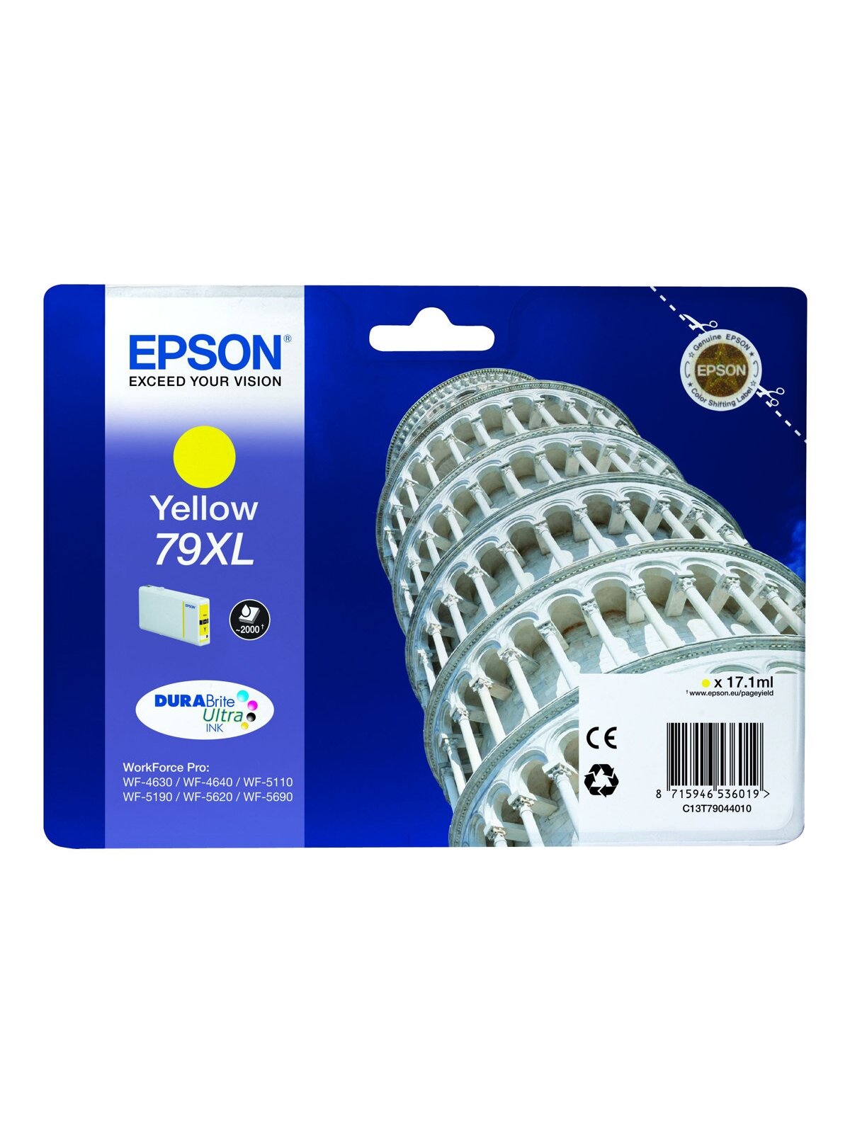 Epson 79XL | C13T79044010 | Inkjet cartridge | Yellow 2 Epson 79XL | C13T79044010 | Inkjet cartridge | Yellow 2
